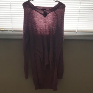 Light Washed Out Purple Long Sweater